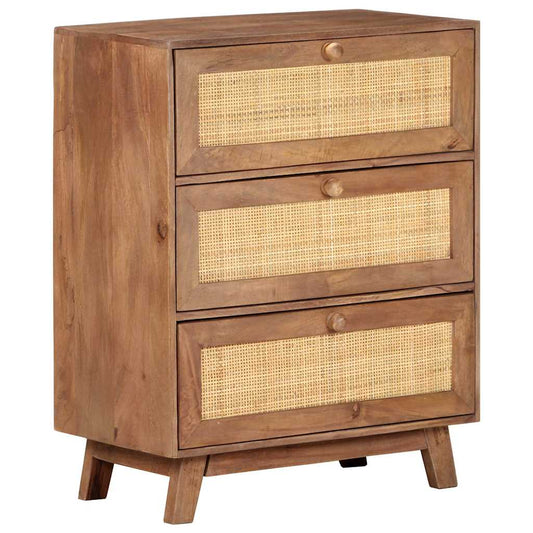 Sideboard | Wheat finish | Solid mango wood with natural cane | Medium