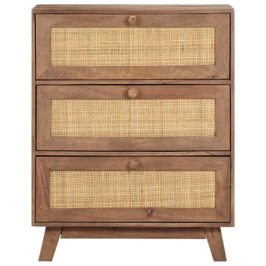 Sideboard | Wheat finish | Solid mango wood with natural cane | Medium