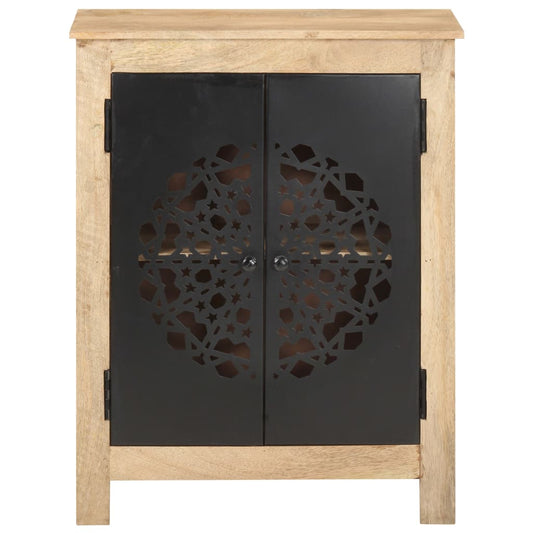 Sideboard | Natural wood with black doors | Solid Mango Wood