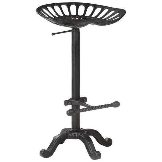 321044 vidaXL Bar Stool Black Cast Iron