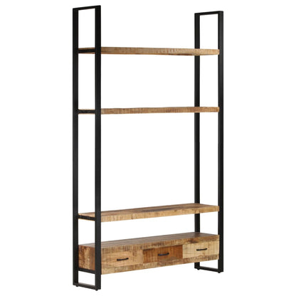 Bookshelf 118x30x200 cm Solid Rough Mango Wood