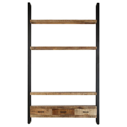 Bookshelf 118x30x200 cm Solid Rough Mango Wood