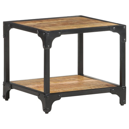 Coffee Table 40x40x36 cm Solid Rough Mango Wood