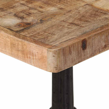 Bistro Table 60x60x77 cm Rough Mango Wood