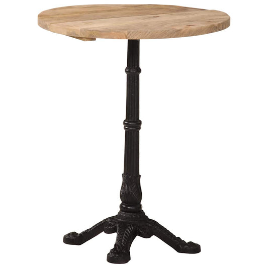 321087 vidaXL Bistro Table Ø60x76 cm Rough Mango Wood