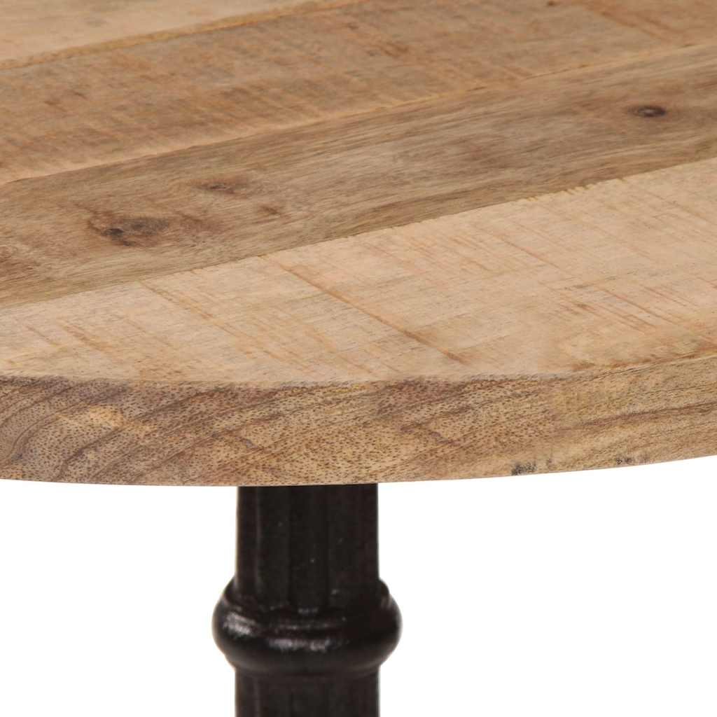 321087 vidaXL Bistro Table Ø60x76 cm Rough Mango Wood