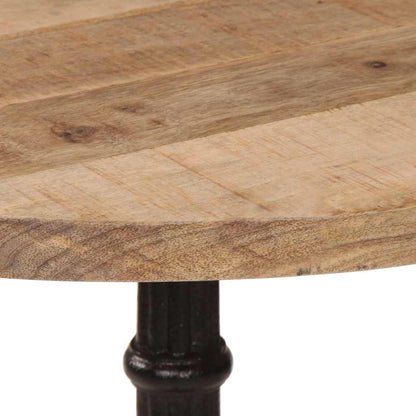 321087 vidaXL Bistro Table Ø60x76 cm Rough Mango Wood