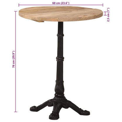 Bistro Table Ø60x76 cm Rough Mango Wood