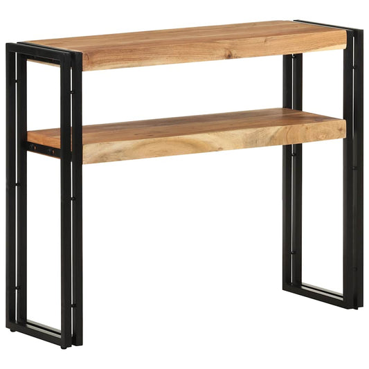 Console Table | Natural wood and black | Solid acacia wood, iron | Small