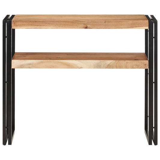 Console Table | Natural wood and black | Solid acacia wood, iron | Small