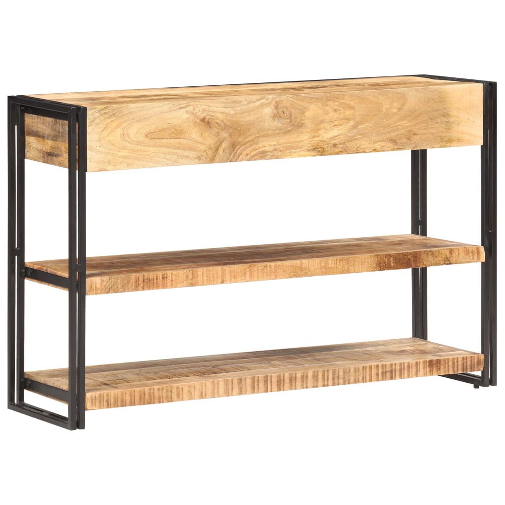 Sideboard 120x30x75 cm Solid Rough Mango Wood