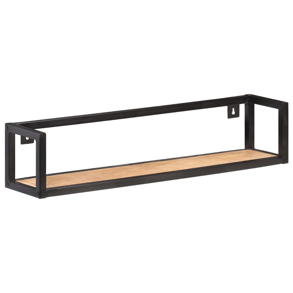 Wall Shelves 2 pcs 80 cm Rough Mango Wood