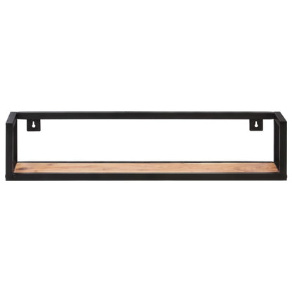 Wall Shelves 2 pcs 80 cm Solid Acacia Wood