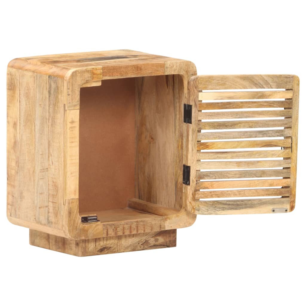 Bedside Cabinet 40x30x50 cm Rough Mango Wood