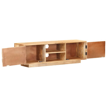 TV Cabinet 116x30x35 cm Solid Mango Wood