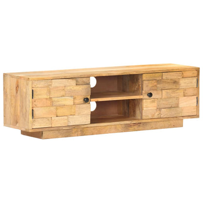 TV Cabinet 116x30x35 cm Solid Mango Wood