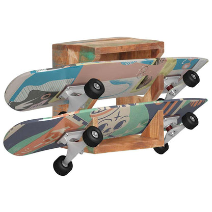320481 vidaXL Wall Mounted Skateboard Holder 25x20x30 cm Solid Reclaimed Wood