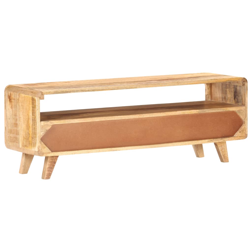 TV Cabinet 117x30x41 cm Solid Rough Mango Wood