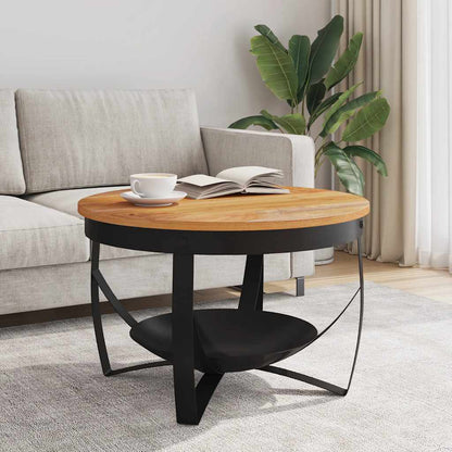 Coffee Table Ø26.8"x16.9" Solid Acacia Wood
