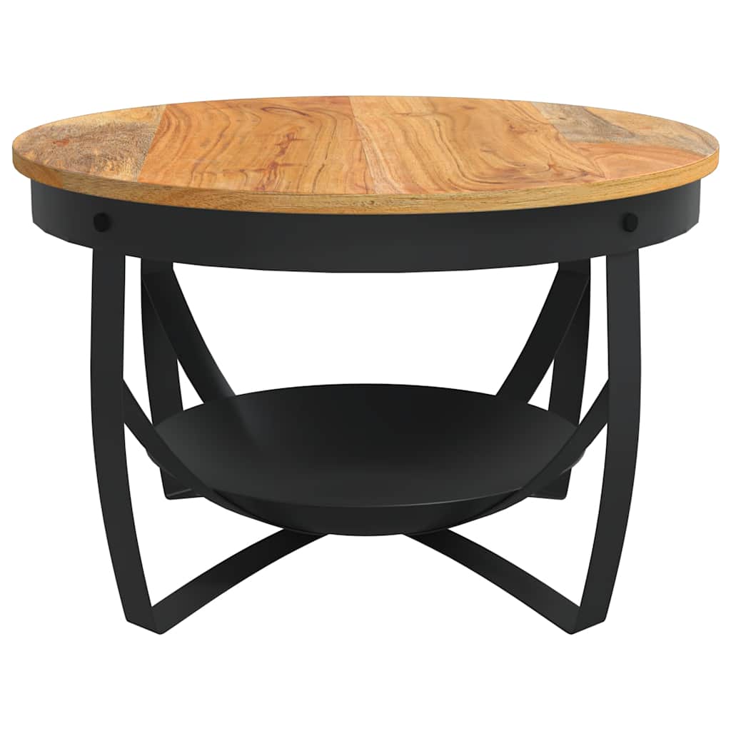 Coffee Table Ø26.8"x16.9" Solid Acacia Wood