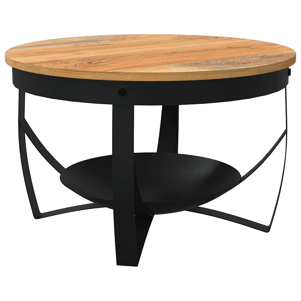 Coffee Table Ø26.8"x16.9" Solid Acacia Wood