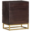 Bed Cabinet Black 40x30x50 cm Solid Mango Wood