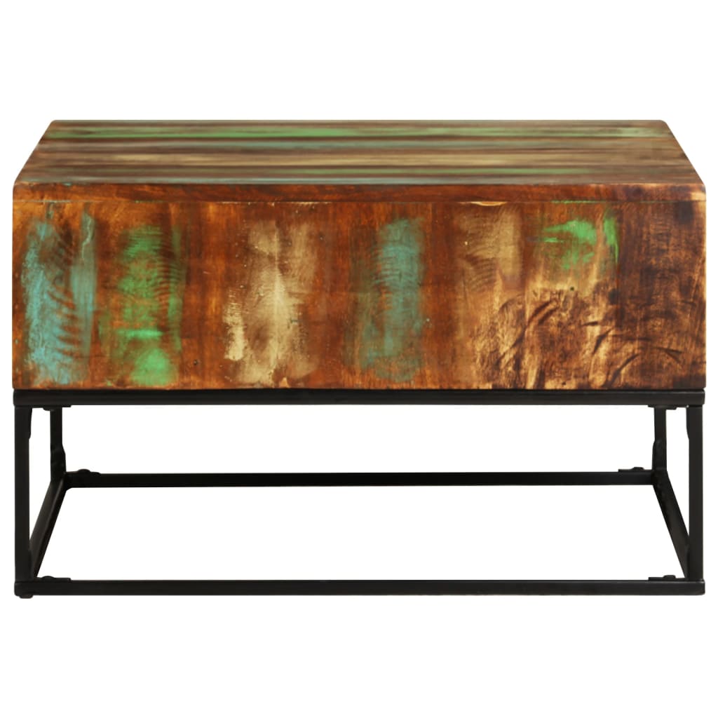 vidaXL Coffee Table Multicolor Solid reclaimed wood and iron Medium