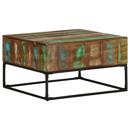 vidaXL Coffee Table Multicolor Solid reclaimed wood and iron Medium
