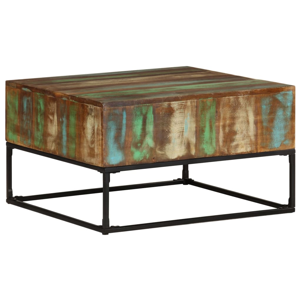 vidaXL Coffee Table Multicolor Solid reclaimed wood and iron Medium