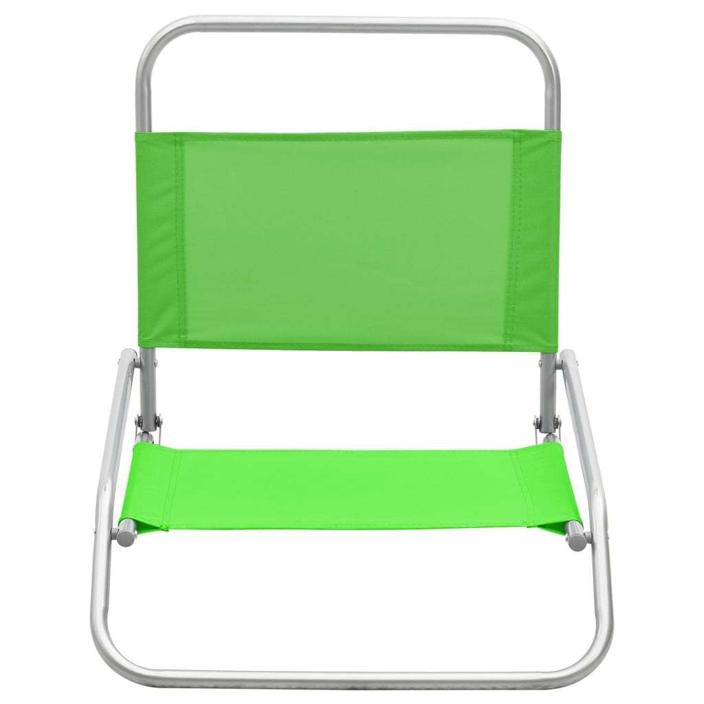 Beach Chair | Set of 2 | Green | Oxford fabric with PE coating, steel