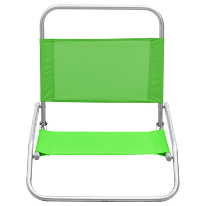 Beach Chair | Set of 2 | Green | Oxford fabric with PE coating, steel