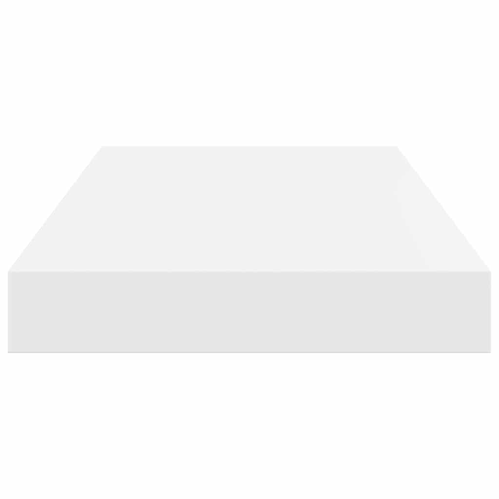 Wall Shelf Set of 2 High gloss white Honeycomb MDF, metal frame