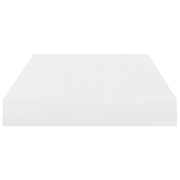 Floating Wall Shelves 4 pcs High Gloss White 40x23x3.8 cm MDF