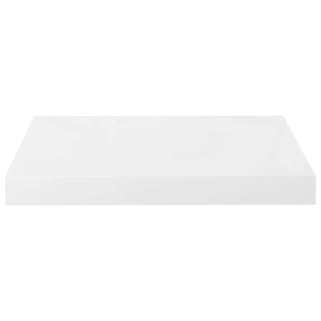 Floating Wall Shelves 4 pcs High Gloss White 40x23x3.8 cm MDF