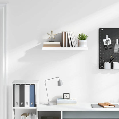 Floating Wall Shelf High Gloss White 60x23.5x3.8 cm MDF