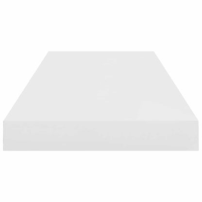 Floating Wall Shelves 4 pcs High Gloss White 60x23.5x3.8 cm MDF