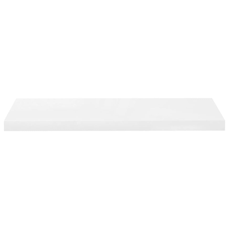 Floating Wall Shelf High Gloss White 80x23.5x3.8 cm MDF