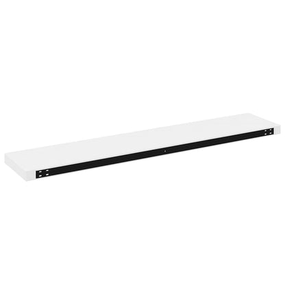 Floating Wall Shelf High Gloss White 120x23.5x3.8 cm MDF