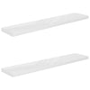 Floating Wall Shelves 2 pcs High Gloss White 120x23.5x3.8 cm MDF