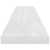 Floating Wall Shelves 2 pcs High Gloss White 120x23.5x3.8 cm MDF