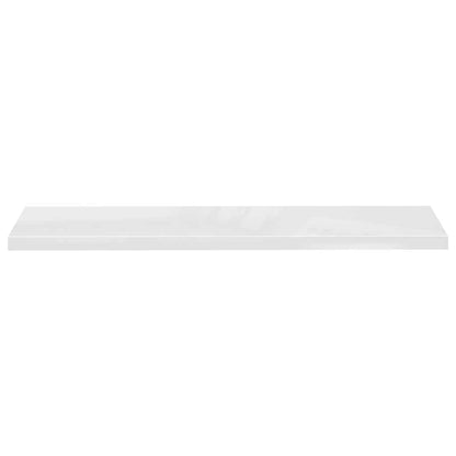 Floating Wall Shelves 4 pcs High Gloss White 120x23.5x3.8 cm MDF