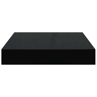 vidaXL Wall Shelf High gloss black Honeycomb MDF, metal Small