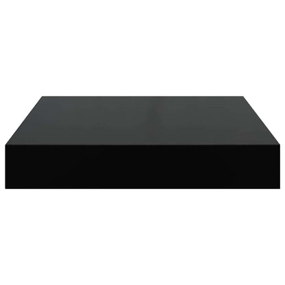vidaXL Wall Shelf High gloss black Honeycomb MDF, metal Small