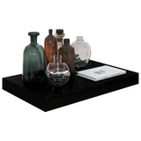 Floating Wall Shelves 4 pcs High Gloss Black 40x23x3.8 cm MDF