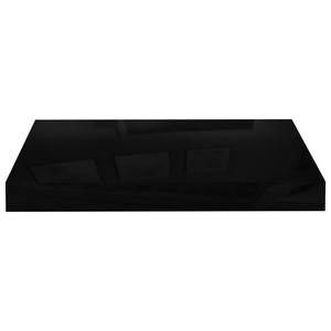 Floating Wall Shelves 4 pcs High Gloss Black 40x23x3.8 cm MDF