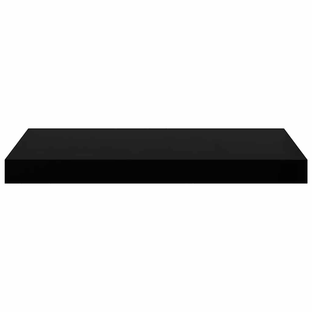 vidaXL Wall Shelf Set of 2 High gloss black Honeycomb MDF, metal