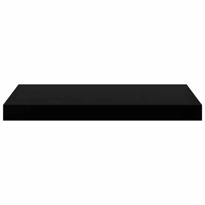vidaXL Wall Shelf Set of 2 High gloss black Honeycomb MDF, metal