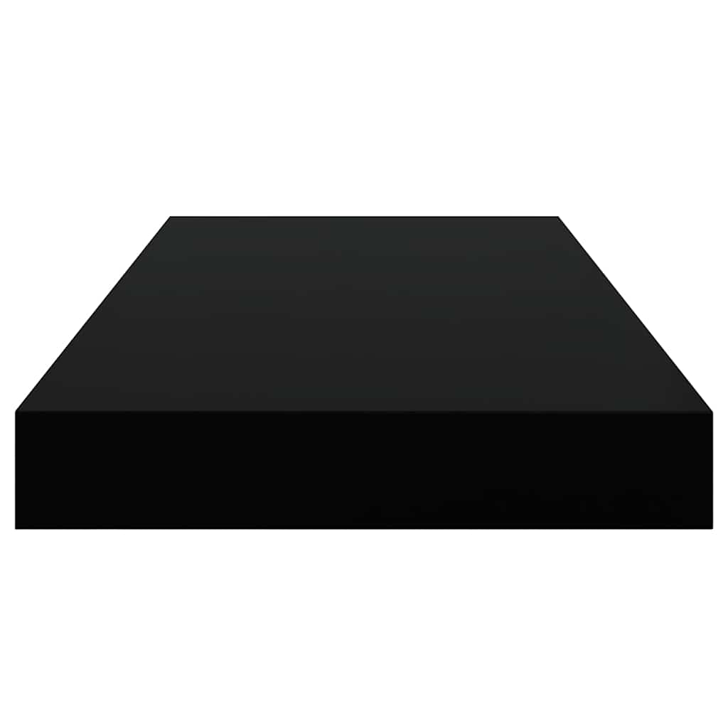 Floating Wall Shelves 4 pcs High Gloss Black 50x23x3.8 cm MDF
