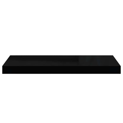 Floating Wall Shelves 4 pcs High Gloss Black 60x23.5x3.8 cm MDF