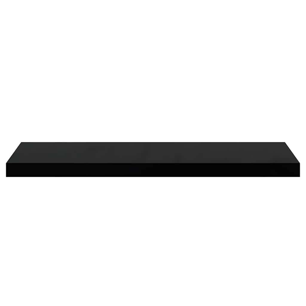 Floating Wall Shelves 4 pcs High Gloss Black 80x23.5x3.8 cm MDF